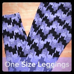 LuLaRoe Halloween Cat / Bat Leggings OS